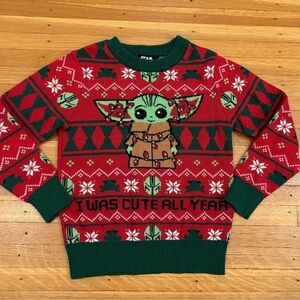 Star Wars Baby Yoda Christmas/Holiday Crewneck Sweater